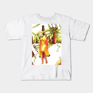 Futuristic Woman [Fantasy Figure Illustration] Kids T-Shirt